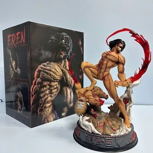 Figura Estatua Attack on Titan Eren Jaeger Titan Modo Batalla con Pedestal con Caja - Imagen 1 de 12
