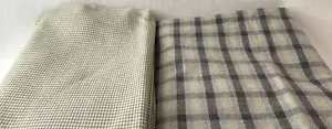 2 Stück Set Baumwollstoff - Denim - bräunlich - Grautöne - sehr hübsch - Bild 1 von 5