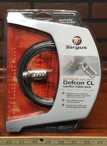 Targus Defcon CL Keyless Combo Notebook Security Cable Lock New Stock 380 - Picture 1 of 12