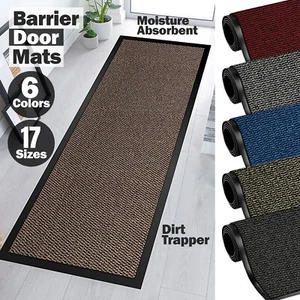 Barrier Mat Entrance Door Mat Heavy Duty Non Slip Dirt Trapper Rubber Back Rugs - Picture 1 of 91