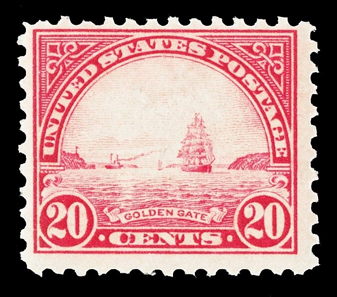 Scott 567 1923 20c Golden Gate Perf 11 Flat Plate Issue Mint F-VF NH Cat $35 - Image 1 of 1