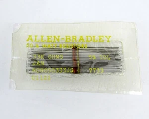 Lot of (50) Allen-Bradley RCR05G333JS Carbon Composition Resistors 1/8W 33K Ohms - Picture 1 of 1