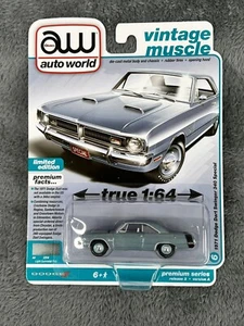 Auto World Light Gunmetal Poly 1971 Dodge Dart Swinger 340 Speciale - Foto 1 di 15