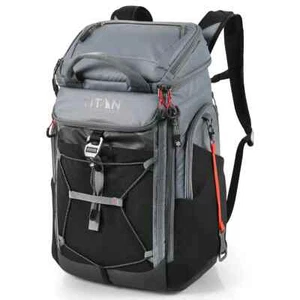 Leak Proof Camping Beach 26 Can Backpack Cooler with Ice Wall Pockets Grey - Picture 1 of 7