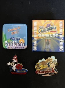 Disney s California Adventure Pins Bundle Mickey Surfboard/Train Series - Picture 1 of 3