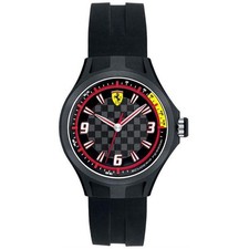 Ferrari Scuderia 0820001 Pit Crew 38mm Black Silicone Strap Children Watch 