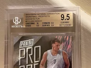 2018 Panini National Convent Luka Doncic Magnetic Fur Rookie RC BGS 9.5 10 C /99 - Picture 1 of 2