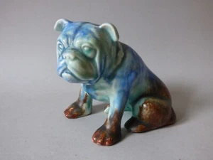 RARE ART DECO DENBY SYLVAC JOHN BULL ENGLISH WINSTON CHURCHILL BULLDOG PUPPY DOG - Picture 1 of 12
