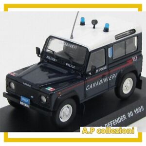 modellino auto scala 1:43 land rover defender 90 del 1995 carabinieri diecast