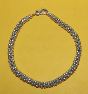 ~DESIGNER~"LAGOS~CAVIAR"~STERLING~SILVER~"925"~7 3/4"~ROPE~BRACELET~SIGNED~20g~ - Picture 1 of 6