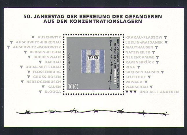 Germany 1995 Prisoners/Camps/Liberation/Barbed Wire/WWII/War 1v m/s (n32793) - Image 1 of 1