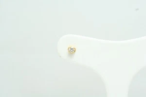 Orecchino unisex singolo Puntoluce in Oro Giallo 18 Kt e Diamante Ct 0.08 nuovo - Foto 1 di 5