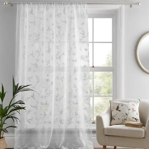 Voile Net Curtain Panel 100% Polyester Darnley by D & D in White - Picture 1 of 4