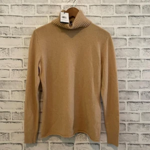 NWT! $298 Lafayette 148 NY moccasin wool/cashmere turtleneck sweater Medium - Picture 1 of 5