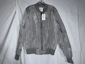 ELEVEN PARIS Suxy Nylon Zip-Fronte Bomber Giacca Plein Air Grigio Uomo Taglia Media - Foto 1 di 8