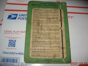 ORIGINAL JOHN DEERE MANUAL M10A CULTIVATOR FOR JOHN DEERE "M" TRACTOR - Picture 1 of 6