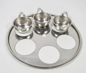 Inserto cazador furtivo de huevos de acero inoxidable de 6 agujeros con 3 tazas - Imagen 1 de 4