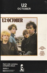 U2 October Cassette Tape 1981 Island Records 7900924 - Imagen 1 de 5