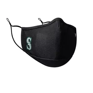 Seattle Mariners New Era Black Face Mask Cool Era Adjustable with 2 Filters - Picture 1 of 3