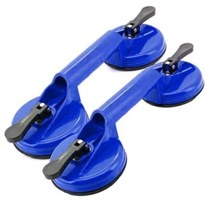 Paquete de 2 ventosas de vidrio resistente aluminio placa de vacío mango soporte de vidrio - Imagen 1 de 7