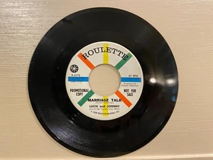 LUCIA & JOHNNY - No More/Marriage Talk PROMO - 1950s 45rpm VG+/Ex - Bild 1 von 2