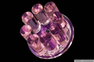 Kristalleinbaustrahler Kristall Glas Einbauleuchte Einbaustrahler 12V G4 Pink - Bild 1 von 4