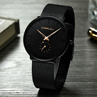 Mens Watch Relojes De Hombre Minimalist Ultra Thin Watches Stainless Steel 