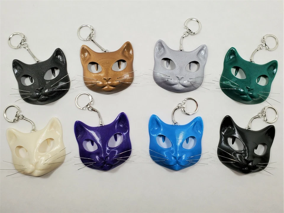 Cat with Following Eyes Keychain / Car Hanger - Creepy Cute Motion Art Pet Gift - Image 1 of 4