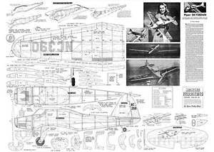 Planos de avión modelo (UC): escala Piper Skysedan 36" envergadura para motores A-B-C - Imagen 1 de 2