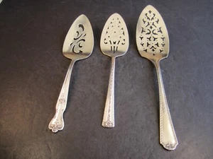 3 Vintage Silber Teller Tortenheber 2 WM Rogers & 1 Peerless Alt Nachlass - Bild 1 von 8