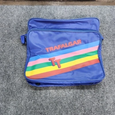 VTG 80s Trafalgar Shoulder Bag Rainbow Blue Travel School Computer Bag - Image 1 of 4