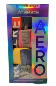 Aeropostale Herren 4er Pack Baumwolle Stretch Boxershorts Größe Large 36" - 38" UVP $ 45 - Bild 1 von 2