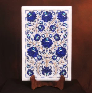 12"x15" Marble side corner table top flower vase tray Inlay Mosaic Home Decor - Picture 1 of 4