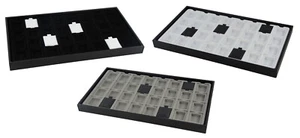 Wooden Tray with Earring Display Insert and Pack of 100 Vinyl Cards Shop Stall - Picture 1 of 7