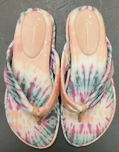 SA Anthropologie Puffy Thong Tie Due Multi Flip Flops NIB Sz 39 - Picture 1 of 4