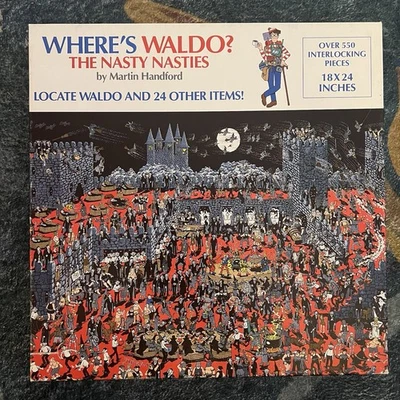 Rompecabezas vintage - ¿Dónde está Waldo? The Nasty Nasties 550 piezas Foto 1 de 4