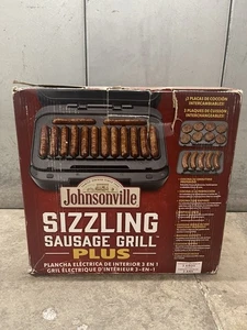Johnsonville Sizzling Sausage Grill Plus 3 in 1 Indoor Electric Grill BTG-0500 - Picture 1 of 3