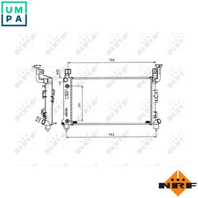 RADIATOR ENGINE COOLING 53501 FOR K/EDM 2.5L 4cyl R00/EGA 3.3L 6cyl - Image 1 of 4