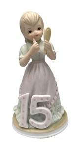 Statuina vintage Lefton porcellana collezione Christopher, età 15 ragazza, 03448/O - Foto 1 di 8