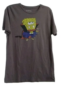 Nickelodeon Unisex T-Shirt Halloween Vampir Sponge Bob Größe M Braun - Bild 1 von 7