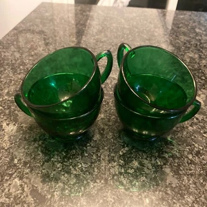 Anchor Hocking Glas Waldgrün Snack Bowle Becher Set 4 - Bild 1 von 4