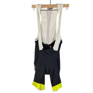 Castelli Pantaloncino Uomo Ciclismo Bavaglino XXL Nero Giallo Neon Triathlon Corsa - Foto 1 di 9