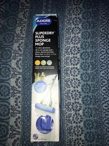 NEU UND VERPACKT Addis Superdry Plus Ersatz-Nachfüllkopf ultra saugfähiger Wischschwamm blau - Bild 1 von 4