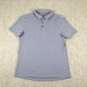 Camisa Polo Lululemon Para Hombre Talla Mediana Gris Sólida Elastizada Manga Corta Informal - Imagen 1 de 11