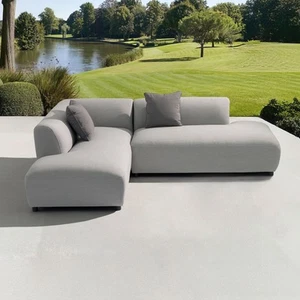 Outdoor Sofa CALABRIA Set Gartenmöbel Balkonmöbel Loungemöbel – Hellgrau - Bild 1 von 8