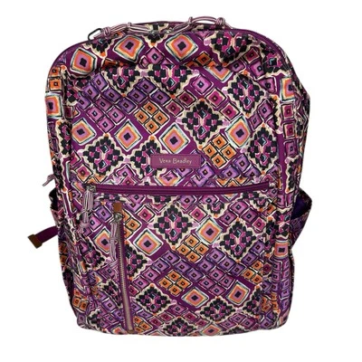 Vera Bradley Dream Diamonds Lightweight Purple 11”X15” Geometric Print Backpack - Image 1 of 4