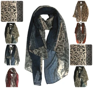 Gradient Pattern Print Women's Scarf Neck Wrap Ladies Stole Scarve 6823 - Picture 1 of 9