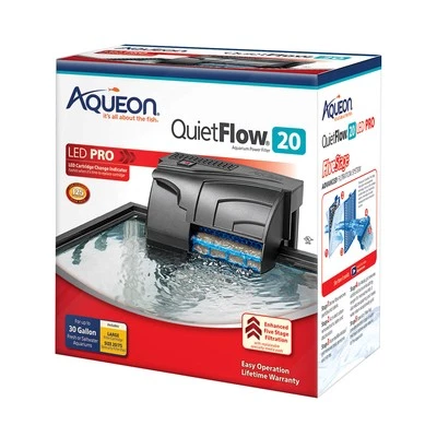 QuietFlow 20 LED PRO Aquarium Fish Tank Power Filter For Up To 30 Gallon Aqua... - Image 1 of 4