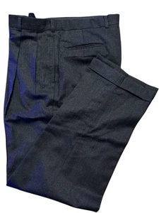 Austin Reed plissierte Anzughose aus ganzer Wolle 34 x 31 Herren schwarz Bündchen - Bild 1 von 9