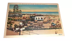Wildwood by the Sea Amusement Park Postcard NJ Ferris Wheel Roller Coaster 1945 - Picture 1 of 5